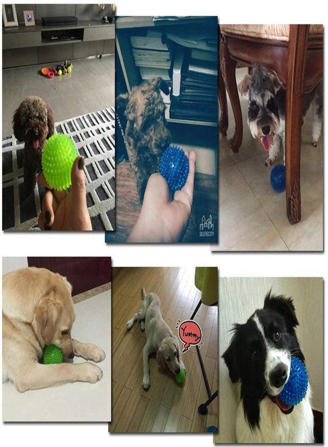 Pet Believe مجموعة بيت بيليف المكونة من 3 قطع من كرات المضغ الصريرية للكلاب، كرات ناعمة للطعن، ألعاب تنظيف الأسنان، كرات ذات ارتداد عالٍ للحيوانات الأليفة الصغيرة والمتوسطة والكبيرة من الكلاب والقطط (6.5 سم) - Image 3